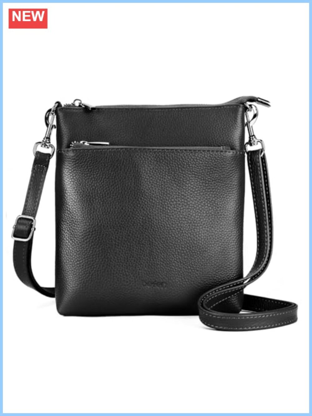 Genuine Leather Crossbody Purse Adjustable Strap Travel Bag